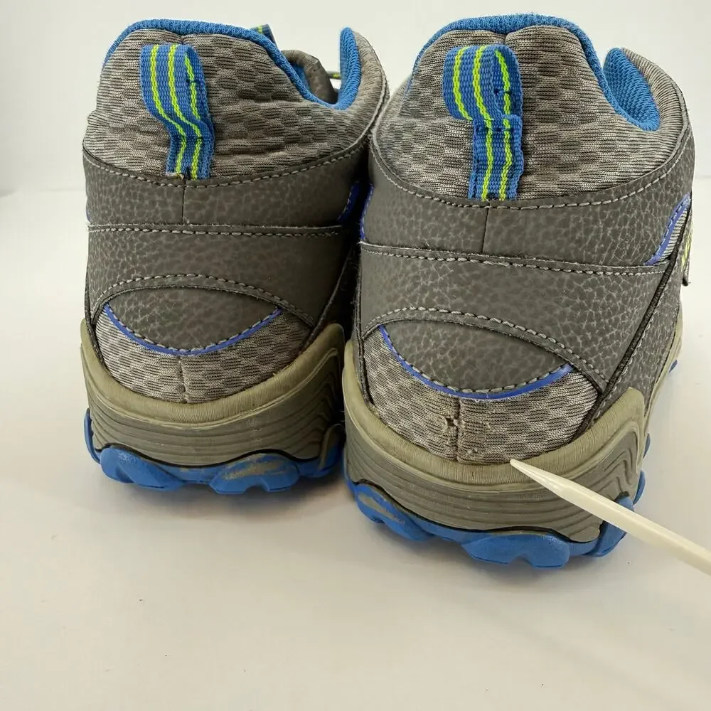 Merrell Chameleon Mid Waterproof HIking Boots Blue Gray Big Kid 7 Womens 8